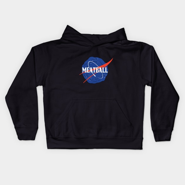 NASA Space Meatball Kids Hoodie by stuffbyjlim